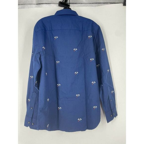 Southern Tide Performance Axe Embroidered Button Mens Long Sleeve Shirt Medium - Picture 2 of 8